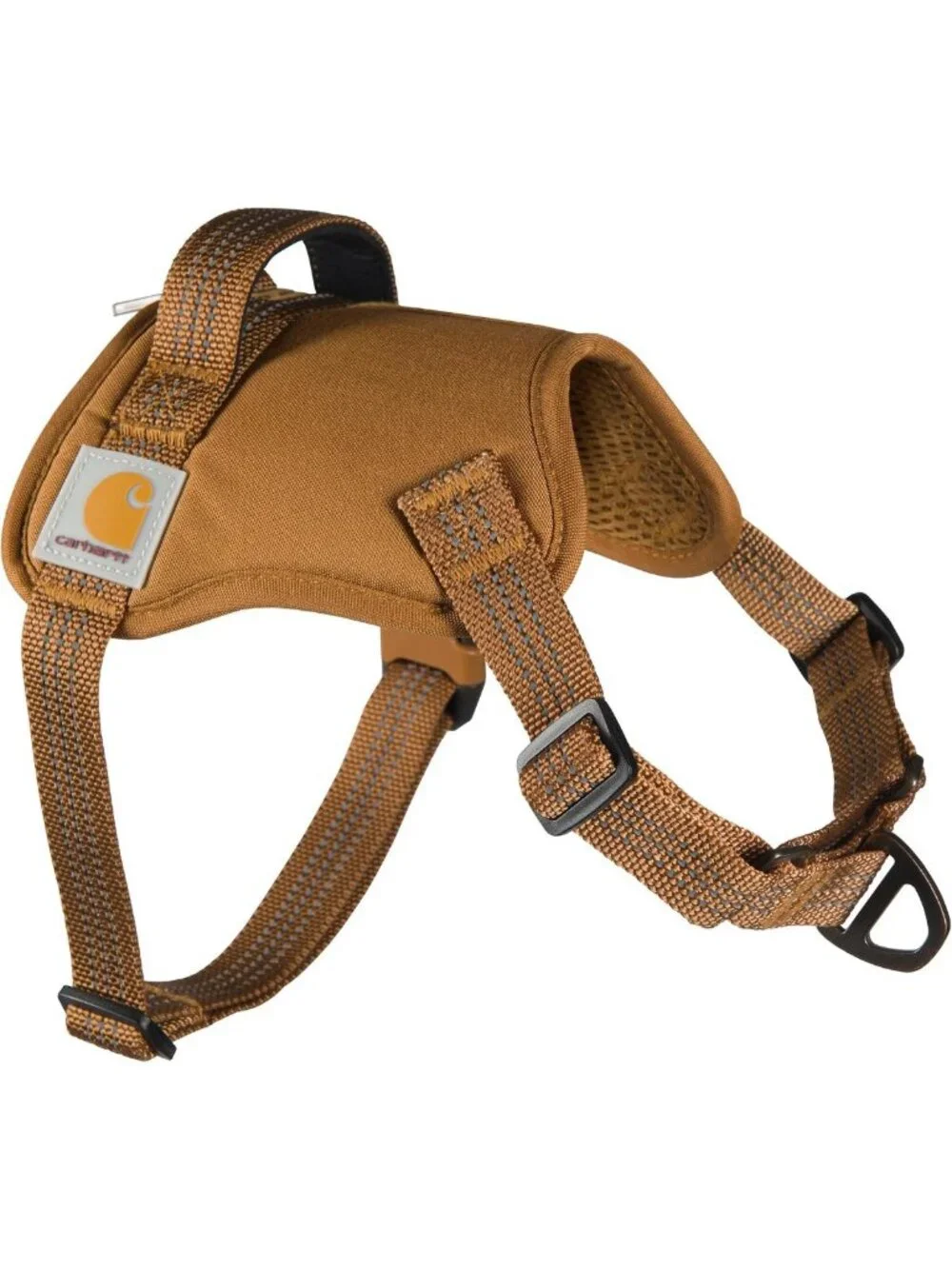 Durable Nylon Duck No-Pull Dog Harness in Brown - Adjustable, Comfortable Fit